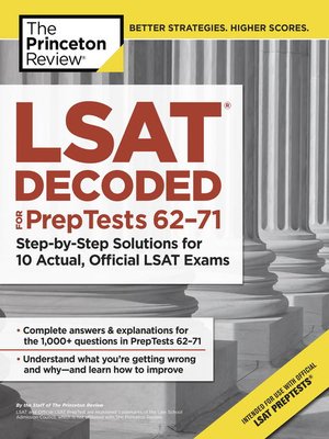 cover image of LSAT Decoded (PrepTests 62-71)